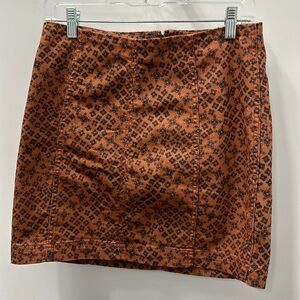 Free people patterned mini skirt